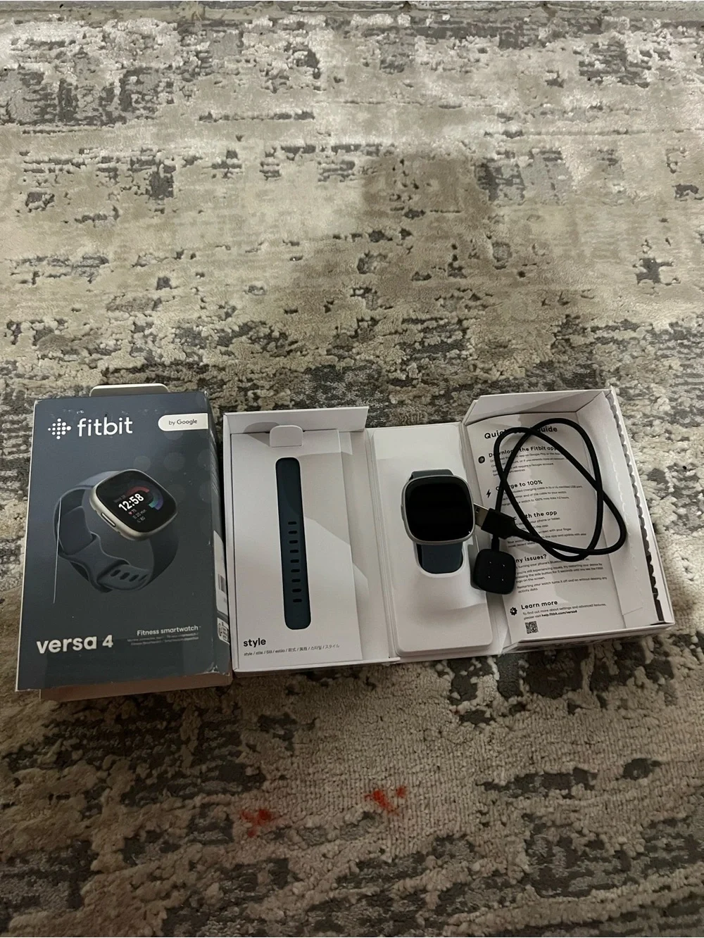 NEW Fitbit Versa 4 Fitness Smartwatch with Daily Readiness, GPS Waterfall Blue